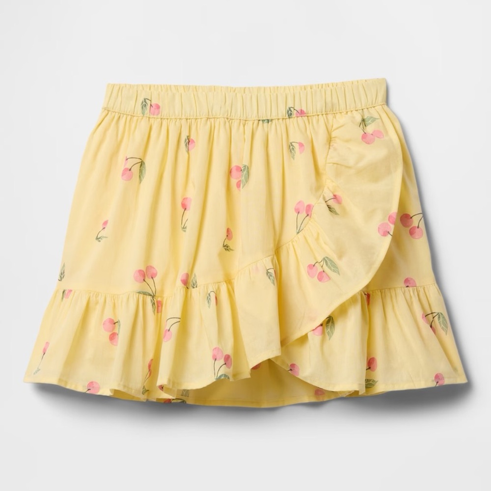 Gap Cherry Print Relaxed Pull-On Skort | S (6-7)